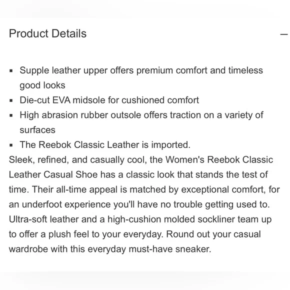 NIB Women Reebok Classic Leather Casual Shoes White 8 - Picture 6 of 6